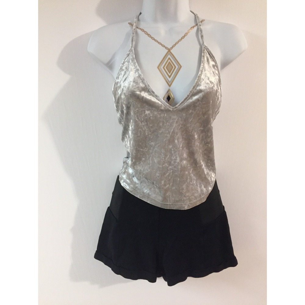 Forever 21 Top Womens Medium Silver Sleeveless Loose Soft Casual Juniors